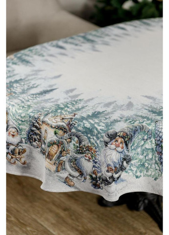 Скатертина новорічна овальна Казкові гноми 135х240 см Різнокольоровий Прованс (372990867)