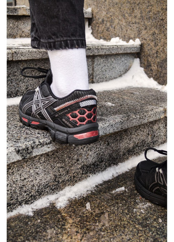 Черные демисезонные кроссовки мужские asics gel kahana 8 black red асикс гель кахано 8 No Brand