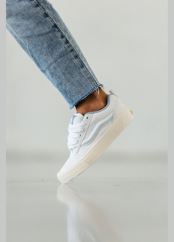 Кросівки жіночі Vans KNU Skool white blue | Ванс КНУ Скул білі сині No Brand білі демісезони (315683593)