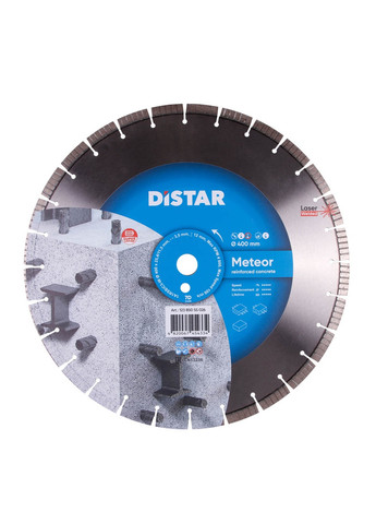 Круг алмазний відрізний Meteor 1A1RSS/C3W 400 x 25.4 Сегментний диск для армобетону 12385055026 (10051) Distar (286423589)