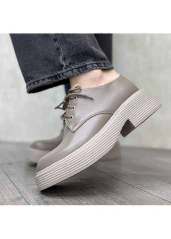 Vasha para Туфли женские кожаные, на шнуровке. Цвет визон. 37 размер комбинированный з, украина — демисезон (367583194)