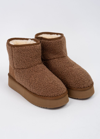 Угги женские замшевые teddy A1708-2 коричневые 345174 Power (315388156)