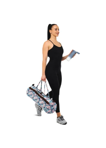 Сумка для йоги KINDFOLK Yoga bag (розмір 20х65см, поліестер, бавовна, рожевий-блакитний) (FI-6969-5) SP-Sport (361434571)