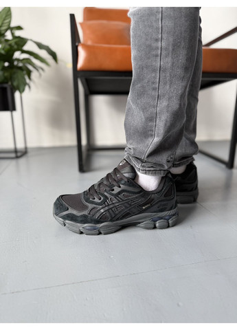 Чорні Осінні кросівки чоловічі asics gel-nyc black suede gore-tex асікс гель нюк No Brand
