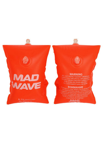 Нарукавники для плавания детские надувные 2шт MW M075605 (PVC, размер One Size, возраст 2-6 лет, ) Mad Wave (361435850)