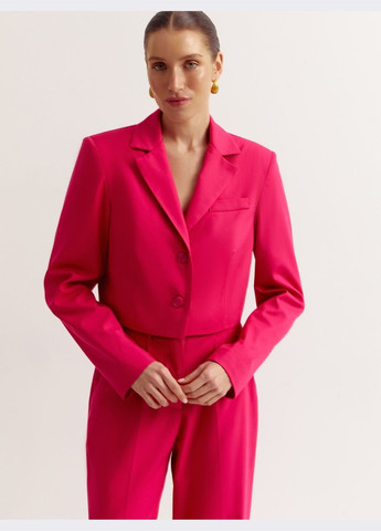 Розовый женский пиджак розового цвета в стиле кежуал Dressa - демисезонный