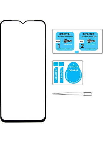 Защитное стекло Glass Full Glue для NOKIA C32 Black (TGFG306) DENGOS (311280285)