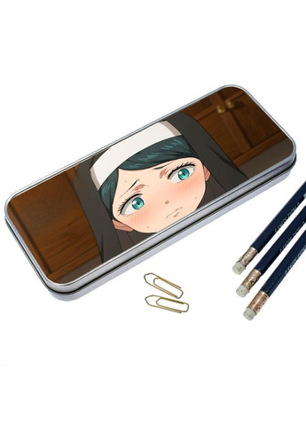 Органайзер для канцелярського приладдя металевий, кейс для дрібниць Чорна конюшина #007 7*18 см Silver No Brand (309158918)