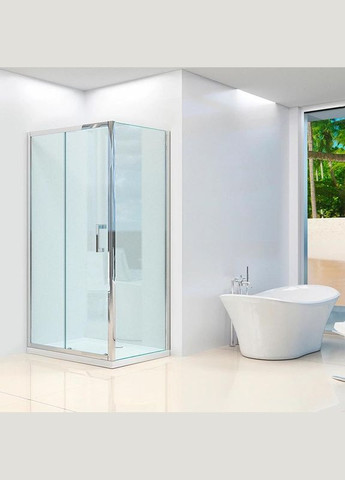 Душова кабіна A-517 160х100х195 розсувна, профіль хром, скло прозоре Dusel (328596688)