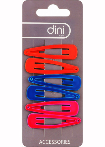 Заколка для волосся "Лапка", T-49, помаранчева + синя + рожева 6шт (1130651-27070261) Dini (368623083)