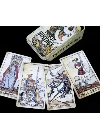 Карты Винтажное Таро Уэйта Vintage в металлической коробке Tarot (351372736)