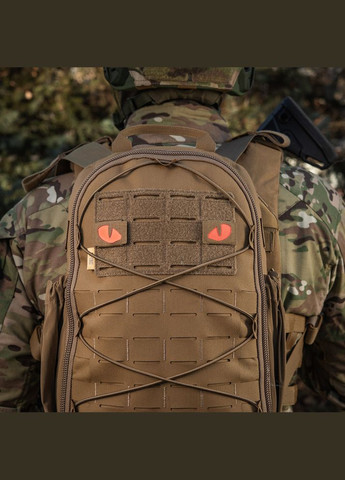 Нашивка Tiger Eyes Laser Cut (пара) Coyote/Red/GID M-TAC (315047206)