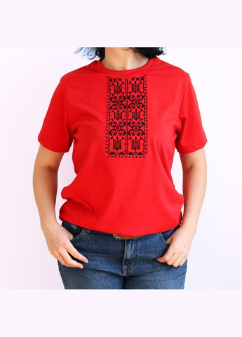 Стильная вышитая футболка с трезубями Ladan - (301026483)