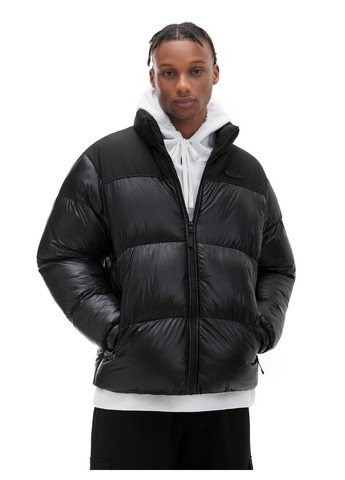 Чорна зимня куртка чоловіча чорна зимова дута Cropp