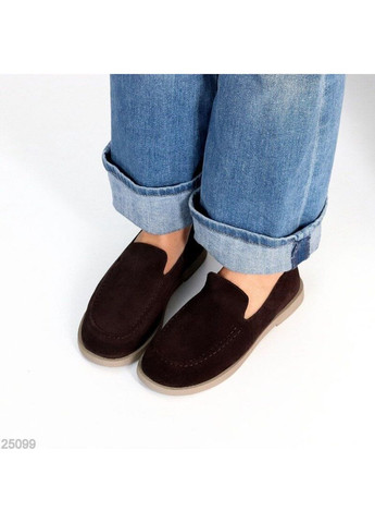 Hengji Коричневі лофери натуральна замша, мокасини шоколад, коричневі туфлі лофери код 25099 лофери коричневий з натуральна замша, китай — демісезон (361243450)
