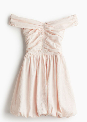 Светло-розовое праздничный платье H&M однотонное