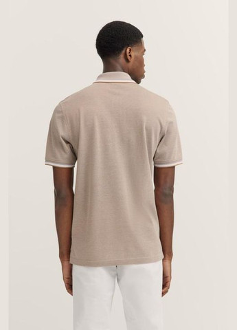 Бежевая футболка-поло мужское для мужчин Bugatti