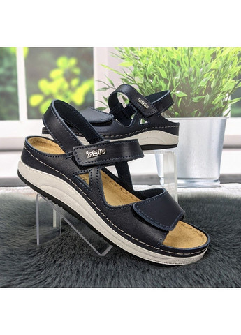 Босоніжки жіночі шкіряні на липучках Inblu (335206301)