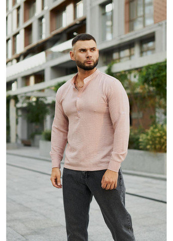 Стильна чоловіча сорочка з прямим приталеним кроєм та коміром-стійкою Vakko (362189157)