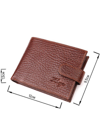 Мужской кожаный кошелек с хлястиком и монетницей светло-коричневый (sku_21088) No Brand (327820440)