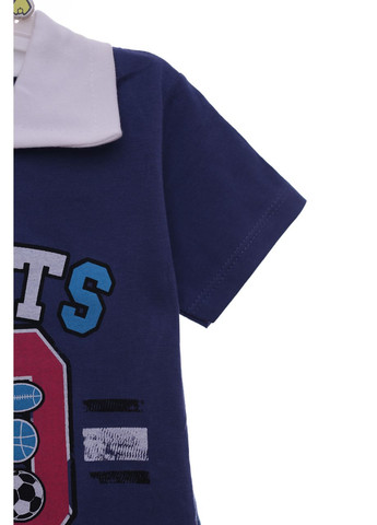 Синій літній футболка з джинсовими шортами для хлопчика polo синій 92 см (37832) BABYKROHA