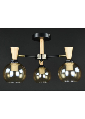 Стельова люстра на 3 лампочки 27298 Чорний 28х46х46 см. Sunnysky (335975739)