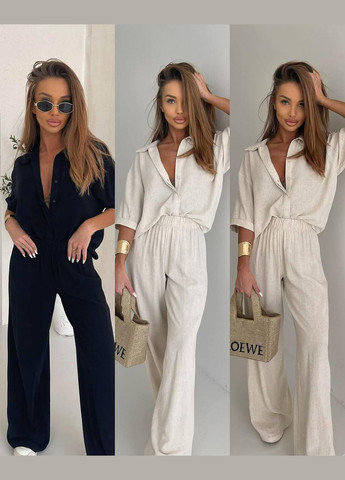 Костюм з льону з штанами та сорочкою Adelante (335013574)