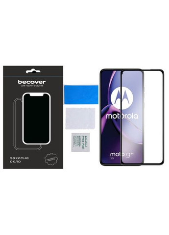 Скло захисне (710108) BeCover Motorola Moto G84 Black (366658727)