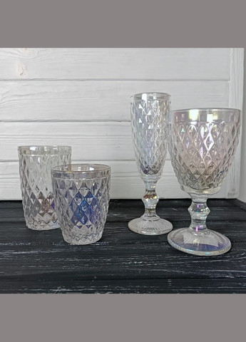 Склянка висока Кварц райдужний VS-H350QR 350 мл рожева Versailles (364495505)