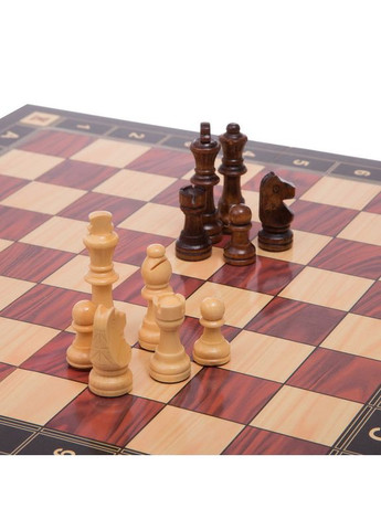 Шахи, шашки, нарді 3 в 1 дерев'яні з магнітом ZC034A (фігури-дерево, розчин дошки 34см x 34см) SP-Sport (354703632)