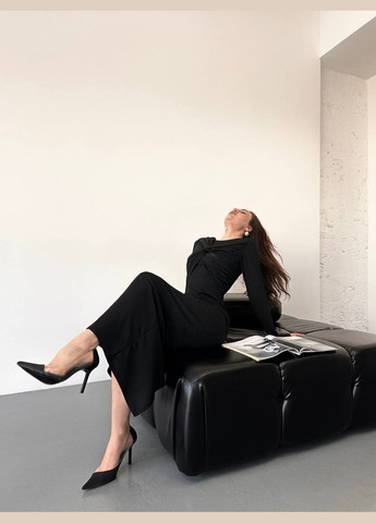 Чорна святковий, коктейльна, ділова, повсякденний, вечірня жіноча сукня FINO Mode