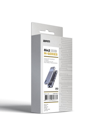 Хаб USB-C For MacBook M-Series HD4K+LAN+PD+3USB+TF/SDcard Grey (ARM69367) ArmorStandart (343049313)