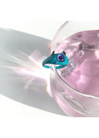 Каблучка в формі синього монстрика колечко казковий фентезі стиль з магічним фіолетовим оком kawaii для підлітка аніме indiekid No Brand (361849862)