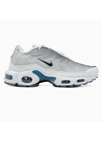 Сірі Осінні кросівки чоловічі nike air max tn plus grey / white / blue найк аір макс тн плюс No Brand