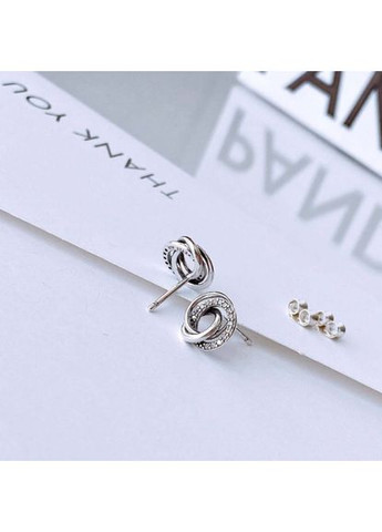Серебряные серьги Пандора кульчики "Семья всегда" 291076C01 Kabluchka (355346285)
