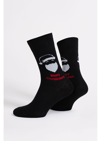 Чорні чоловічі бавовняні шкарпетки Giulia новорічні (370626924)