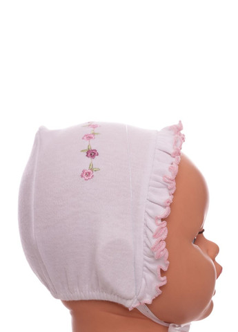 Білий демісезонний комплект розпашонка, повзунки, чопчик трикотажний для дівчинки білий 62 см (27933) BABYKROHA