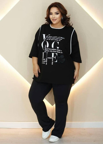 Жіноча туніка з двонитки з білим кантом на горловині та рукавах Tik-Tak (340334609)