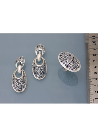 Серьги из серебра 925 пробы 2525 ХАРТОВ (397872692)