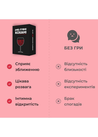 Настільна гра (Не) п'яні кохані для пар для дорослих 18+ Memo Games (361669157)