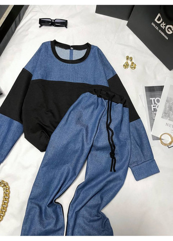 Костюм женский турецкая двунитка +джинс,штаны и кофта Україна (354809848)