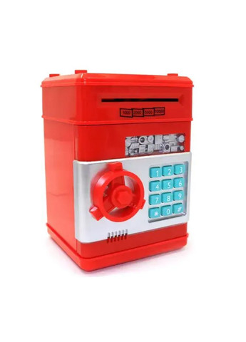 Электронный сейф-копилка "Банкомат" с кодовым замком и купюроприемником / Копилка для бумажных денег Красный No Brand (344465651)