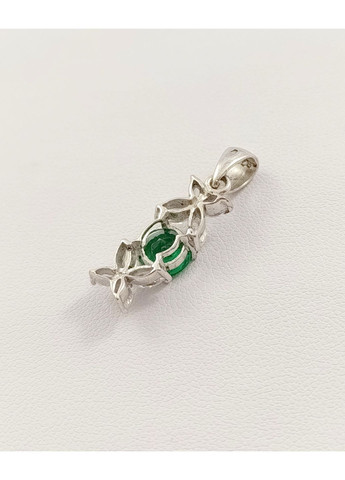 Підвіска срібна зі смарагдом "Nano" FS-004 No Brand Підвіска (367960118)