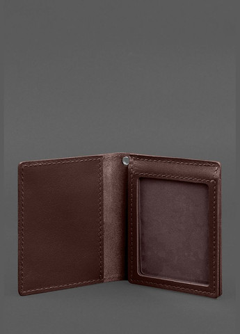 Шкіряна обкладинка для посвідчення офіцера ДПСУ (три кишені) бордова (A-028710) BlankNote (328961473)