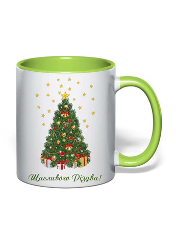 Чашка с печатью "Счастливого Рождества!" 330 мл (цвет салатовый) (34484) No Brand (369798474)