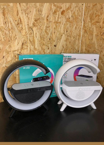 Розумний світильник-нічник G-Smart Light Sound Machine з бездротовою зарядкою телефона та Bluetooth-колонка Monocrystal (299338504)