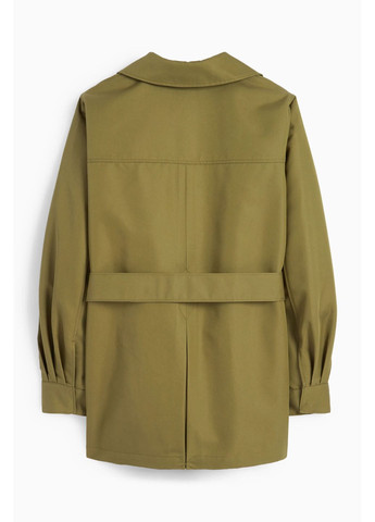Оливкове (хакі) демісезонне Тренч із бавовни C&A