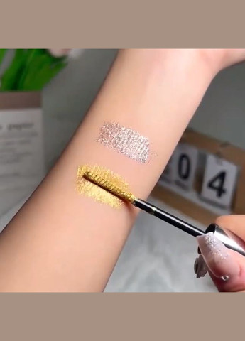 Тушь для ресниц с мерцающими блестками, водостойкая. Золото No Brand (319847352)