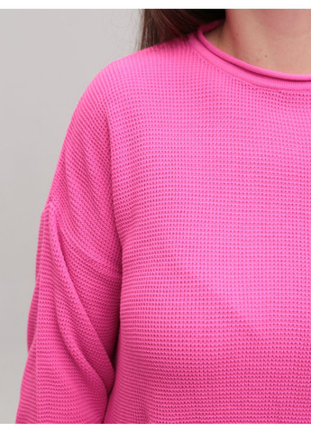 Розовый демисезонный свитер женский тонкий розовый прямой пуловер Karon Пряма