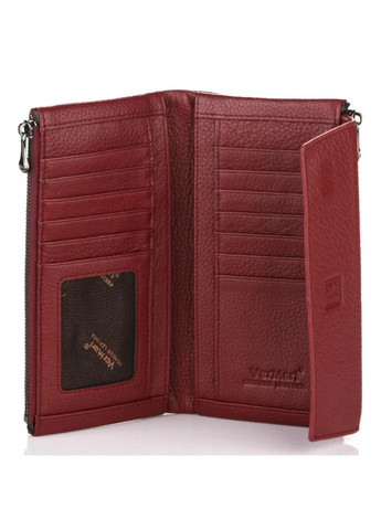Гаманець жіночий на магніті натуральна шкіра розміри 18 х 10 х 2,5 см 3992-1806 бордовий Vermari (314926953)